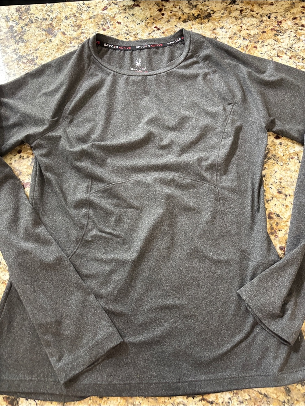 Spyder Gray Long Sleeve Active Performance Top